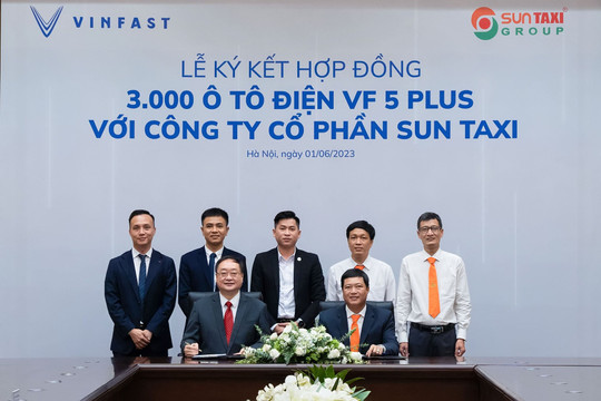 Sun Taxi mua 3.000 xe điện VinFast VF 5 Plus, thúc đẩy mạnh mẽ cuộc cách mạng giao thông xanh tại việt nam