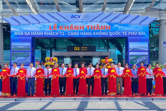 Khánh thành nhà ga hành khách T2 Cảng hàng không quốc tế Phú Bài, tổng vốn 2.300 tỷ đồng