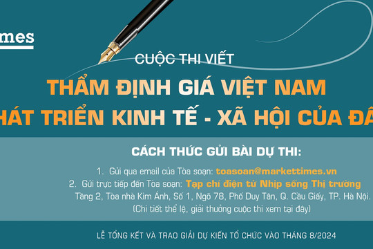 Thể lệ cuộc thi viết: "Thẩm định giá Việt Nam vì sự phát triển kinh tế - xã hội của đất nước"