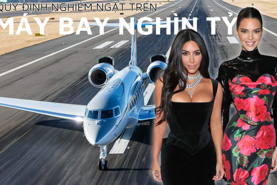 Tỷ phú "lắm chiêu" Kim Kardashian cấm khách làm 1 điều trên máy bay nghìn tỷ của mình: Đến em gái siêu mẫu cũng không được ngoại lệ