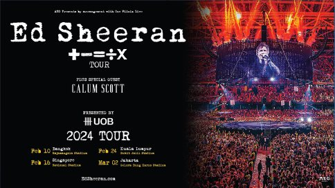 Chủ thẻ UOB hưởng đặc quyền mua vé sớm tour của Ed Sheeran tại bốn thành phố