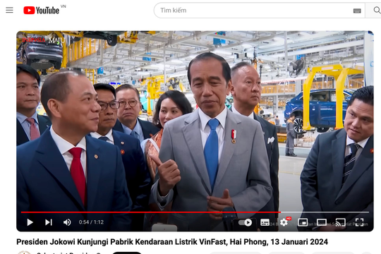 Kênh YouTube của Tổng thống Indonesia đăng video thăm nhà máy VinFast cùng ông Phạm Nhật Vượng: Công bố “đặc quyền” dành cho hãng xe Việt