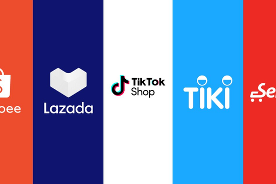 Shopee, Tiki, Lazada, TikTok Shop và Sendo đạt hơn 232.000 tỉ đồng doanh thu trong 2023
