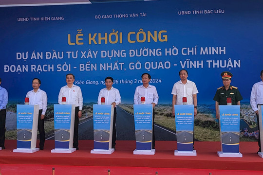 Khởi công đường hơn 3.900 tỷ đồng nối Kiên Giang và Bạc Liêu