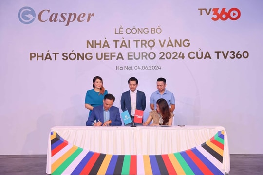 Casper là nhà tài trợ vàng phát sóng Euro 2024 