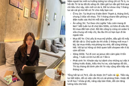 Mọi sự nghi ngờ đang đổ dồn vào một nữ nhân chi tiêu siêu khéo: Lương 10 triệu mà tiết kiệm được tới 2,7 triệu/tháng sao?