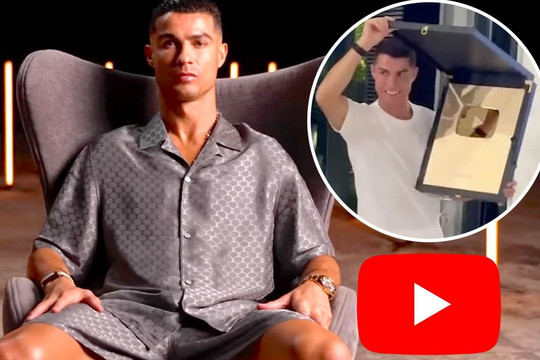 Mở kênh YouTube, Ronaldo lập tức "hái ra tiền", bỏ túi hơn 12 tỷ đồng chỉ sau 1 ngày!