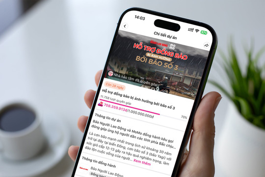 Sau 1 ngày kêu gọi, người dùng ví điện tử MoMo đã quyên góp được hơn 735 triệu đồng ủng hộ đồng bào miền Bắc đang gặp nguy khó vì bão, lũ