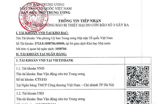 Chuyển tiền hỗ trợ đồng bào bị thiên tai, người dân cần lưu ý những điều sau