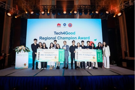 Đội sinh viên Việt Nam giành giải nhất cuộc thi khởi nghiệp Tech4Good khu vực châu Á – Thái Bình Dương nhờ dự án hỗ trợ tìm kiếm người gặp nạn trong lũ