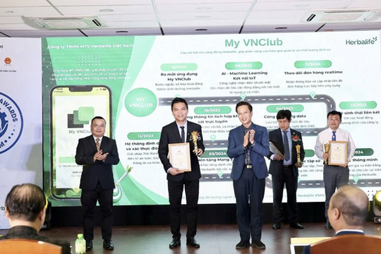 Herbalife Việt Nam đạt giải thưởng “Top Công Nghiệp 4.0 Việt Nam 2024” với Ứng dụng My VNClub
