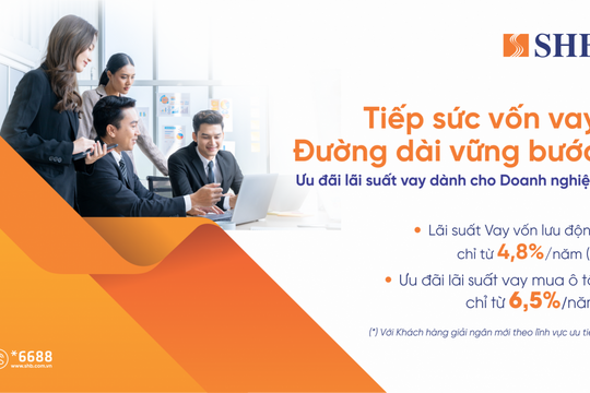 SHB mở rộng gói tín dụng “Tiếp sức vốn vay – Đường dài vững bước” lên 16.000 tỷ đồng, lãi suất từ 4,8%