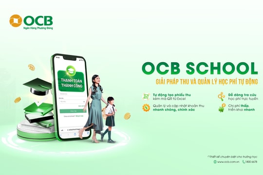 OCB School, giải pháp thu và quản lý học phí tự động dành cho cơ sở giáo dục