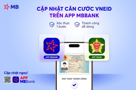 App MBBank hỗ trợ cập nhật căn cước qua VNeID