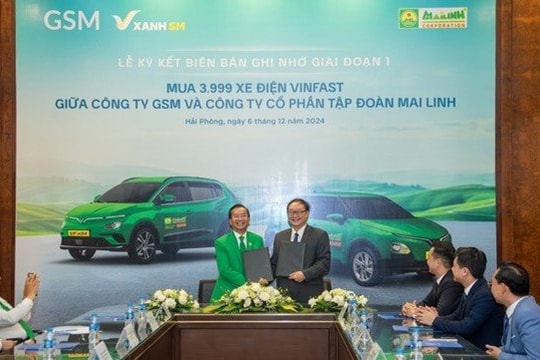 Taxi Mai Linh mua và thuê gần 4.000 xe điện VinFast từ GSM