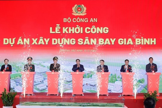 Chính thức khởi công sân bay của Bộ Công an tại Bắc Ninh, Thủ tướng yêu cầu triển khai dự án với phương châm "3 nhất", hoàn thành trong 18 tháng