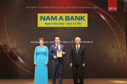 Nam A Bank - Top 50 Công ty kinh doanh hiệu quả nhất Việt Nam 2024