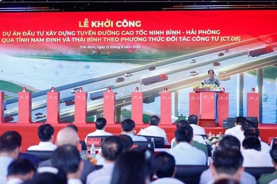 Thủ tướng dự lễ khởi công cao tốc Ninh Bình - Hải Phòng, dự án được đầu tư theo phương thức đối tác công tư lớn nhất từ trước đến nay