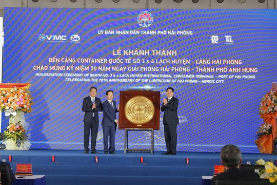 Chủ tịch nước Lương Cường dự khánh thành Bến cảng container quốc tế tại cảng biển có lịch sử 150 năm tuổi