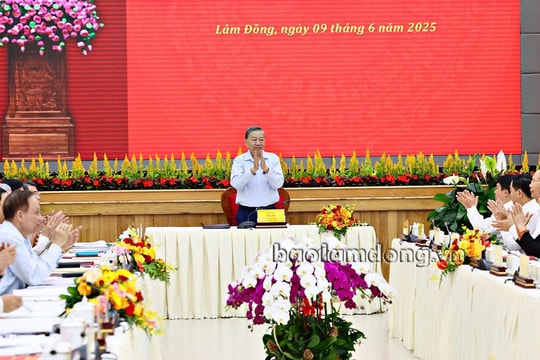 Tổng Bí thư Tô Lâm: Lịch sử đang trao cho tỉnh Lâm Đồng mới cơ hội chưa từng có để phát triển