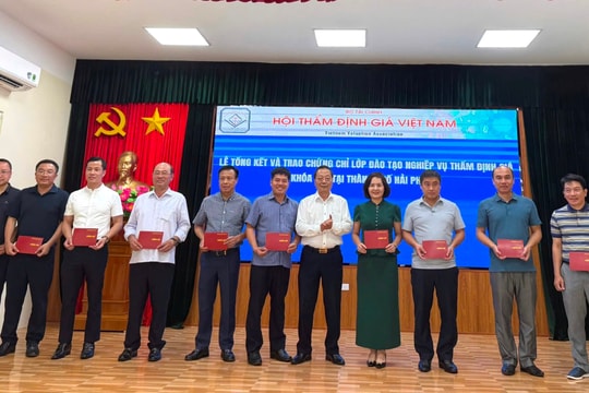 Hội Thẩm định giá Việt Nam tổng kết lớp đào tạo nghiệp vụ thẩm định giá tại Tp Hải Phòng