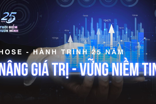 HOSE và hành trình 25 năm “Nâng giá trị - Vững niềm tin”