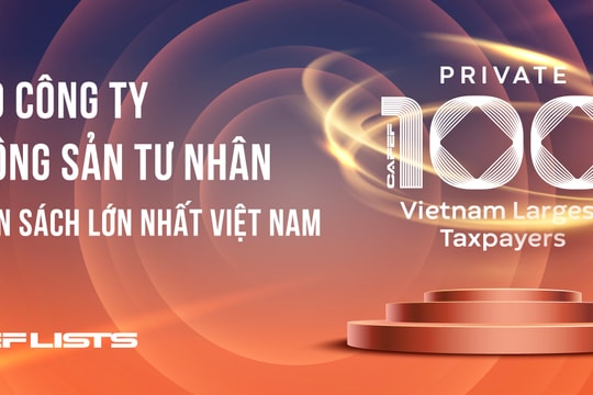 Công bố Top 20 công ty bất động sản tư nhân nộp ngân sách lớn nhất Việt Nam