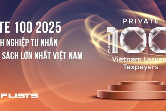 Công bố 100 doanh nghiệp tư nhân nộp ngân sách lớn nhất Việt Nam: Tổng nộp 244.400 tỷ đồng, 48 đơn vị nộp trên nghìn tỷ