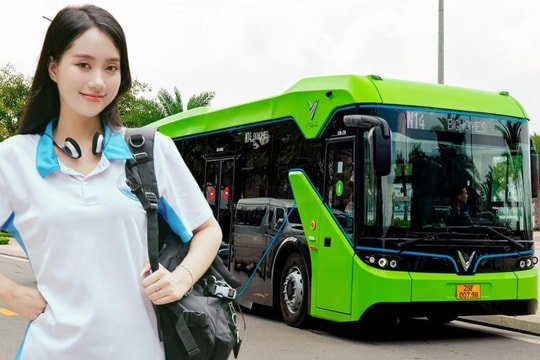 Từ 18/8, hàng ngàn sinh viên ở 2 trường ĐH này có thể bắt tuyến buýt điện mới của tỷ phú Phạm Nhật Vượng để đi học, được miễn phí vé đến hết 2025