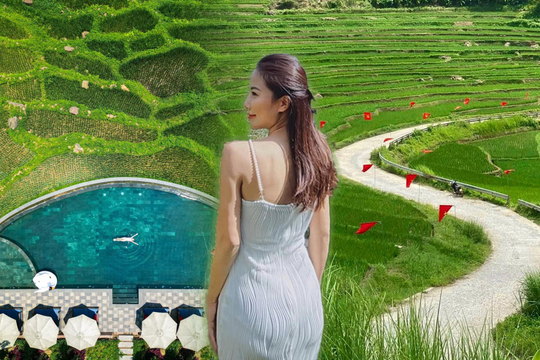 Không phải Sa Pa hay Mù Cang Chải, khung ảnh ruộng bậc thang đẹp như tranh này đang cực hot: Cung đường chữ S rực rỡ cờ đỏ sao vàng, thỏa mãn cả khách đi chill lẫn trekking khám phá
