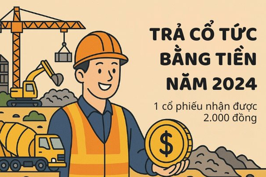 Một công ty sản xuất bê tông chốt ngày trả cổ tức bằng tiền mặt tỷ lệ 20%, cổ phiếu tăng vọt 35% trong 2 tháng 