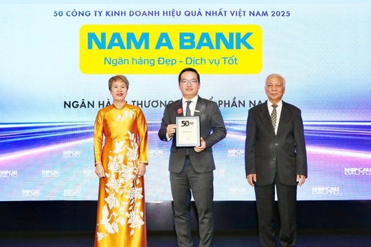 Nam A Bank lọt Top 50 công ty kinh doanh hiệu quả nhất việt nam