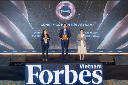 Vinamilk đứng đầu top 25 thương hiệu dẫn đầu 2025 của Forbes Việt Nam
