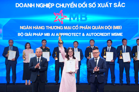 MB nhận giải thưởng Chuyển đổi số Việt Nam 2025 với bộ giải pháp công nghệ tiên phong