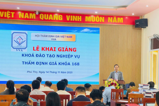 Khai giảng khóa đào tạo nghiệp vụ thẩm định giá K168 tại Phú Thọ