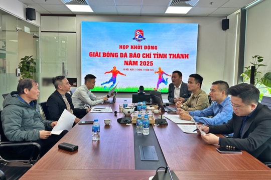 Khởi động Giải bóng đá báo chí tỉnh thành năm 2025