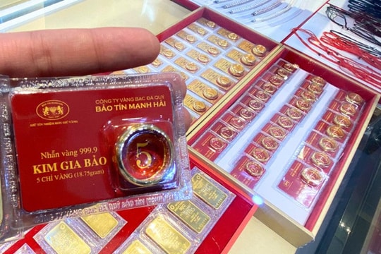 Giá vàng lên cao nhất 1 tuần nhờ kỳ vọng hạ lãi suất của FED