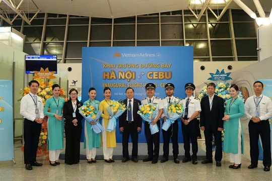 Vietnam Airlines khai trương đường bay thẳng đầu tiên kết nối Hà Nội - Cebu