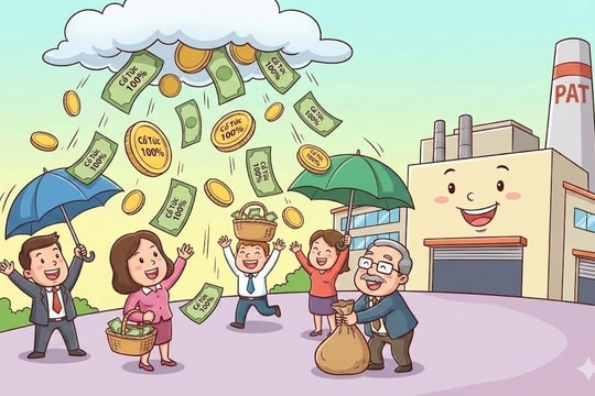 Một công ty sắp chốt danh sách trả cổ tức tiền mặt tỷ lệ 100%