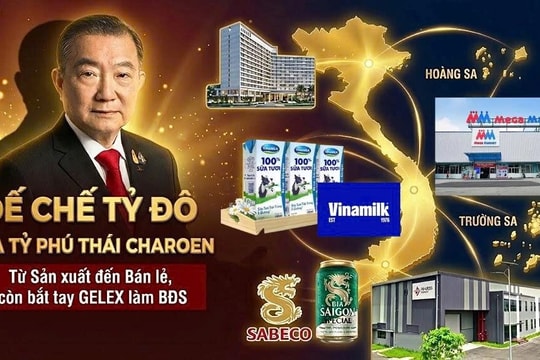 Cầm 6.000 tỷ mua thêm Vinamilk, Tỷ phú Thái Charoen đã nắm trọn từ DN sản xuất đến bán lẻ, còn bắt tay GELEX làm bất động sản
