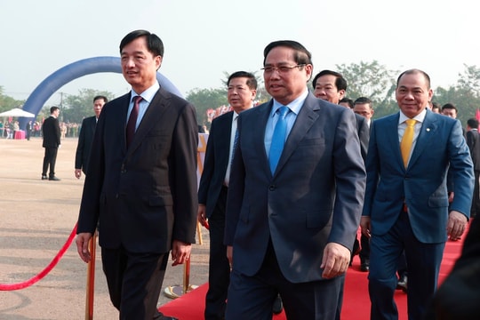 Thủ tướng Phạm Minh Chính, Bí thư Hà Nội khởi công siêu dự án 925.000 tỷ đồng có sân vận động bậc nhất thế giới do tỷ phú Phạm Nhật Vượng đầu tư