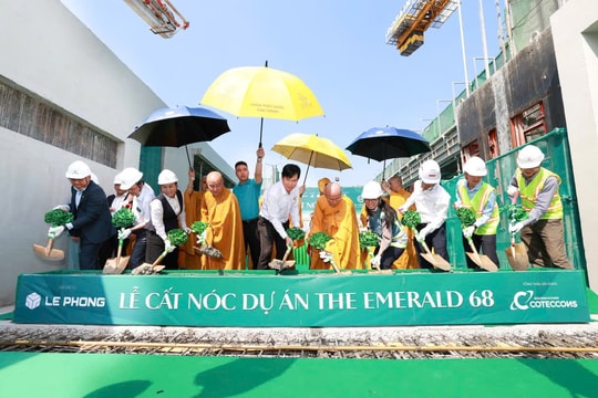 Lê Phong Group cất nóc dự án The Emerald 68 vượt tiến độ 2 tháng