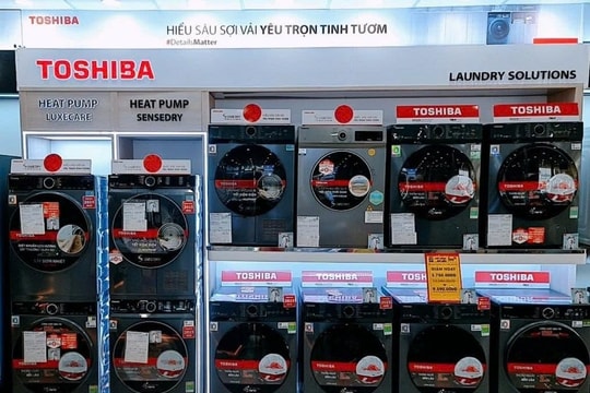 Máy sấy Toshiba bứt phá tại Điện máy Xanh: số bán tăng hơn 100%, doanh số tăng trên 150%