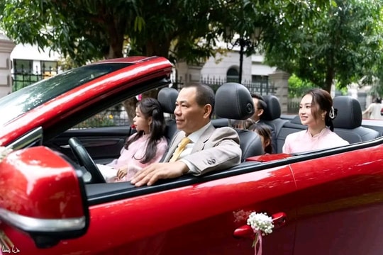 Mãn nhãn dàn xe VinFast độc bản trong đám cưới Minh Hoàng: Tỷ phú Phạm Nhật Vượng đích thân cầm lái