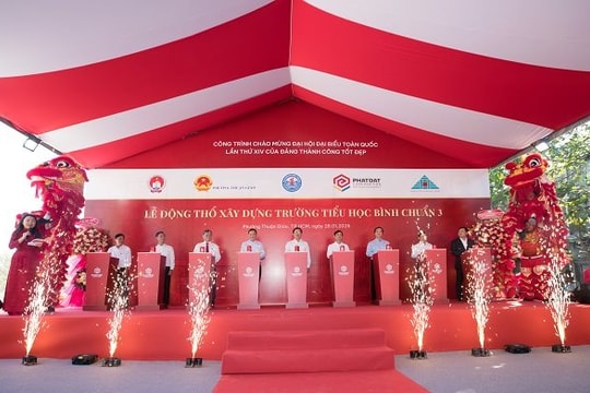 Phát Đạt (PDR) tài trợ 100% kinh phí xây dựng trường tiểu học Bình Chuẩn 3 