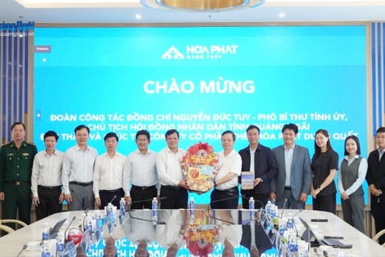 Thép Hòa Phát Dung Quất đã đầu tư trên 7 tỷ USD tại tỉnh Quảng Ngãi, nộp ngân sách lũy kế hơn 40.000 tỷ đồng