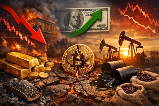 Thị trường ngày 6/2: Dòng tiền tháo chạy khỏi tài sản rủi ro, Bitcoin chạm đáy 16 tháng, vàng bạc và dầu đều biến động khó lường