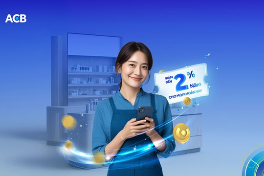 Giữa lúc lãi suất tăng, ACB ngược dòng giảm đến 2%/năm lãi vay cho hộ kinh doanh