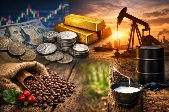 Thị trường ngày 10/2: Đô la suy yếu, dầu và vàng bạc giảm, cà phê và cao su bật tăng