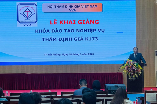 Khai giảng khóa đào tạo nghiệp vụ thẩm định giá K173 tại Hải Phòng